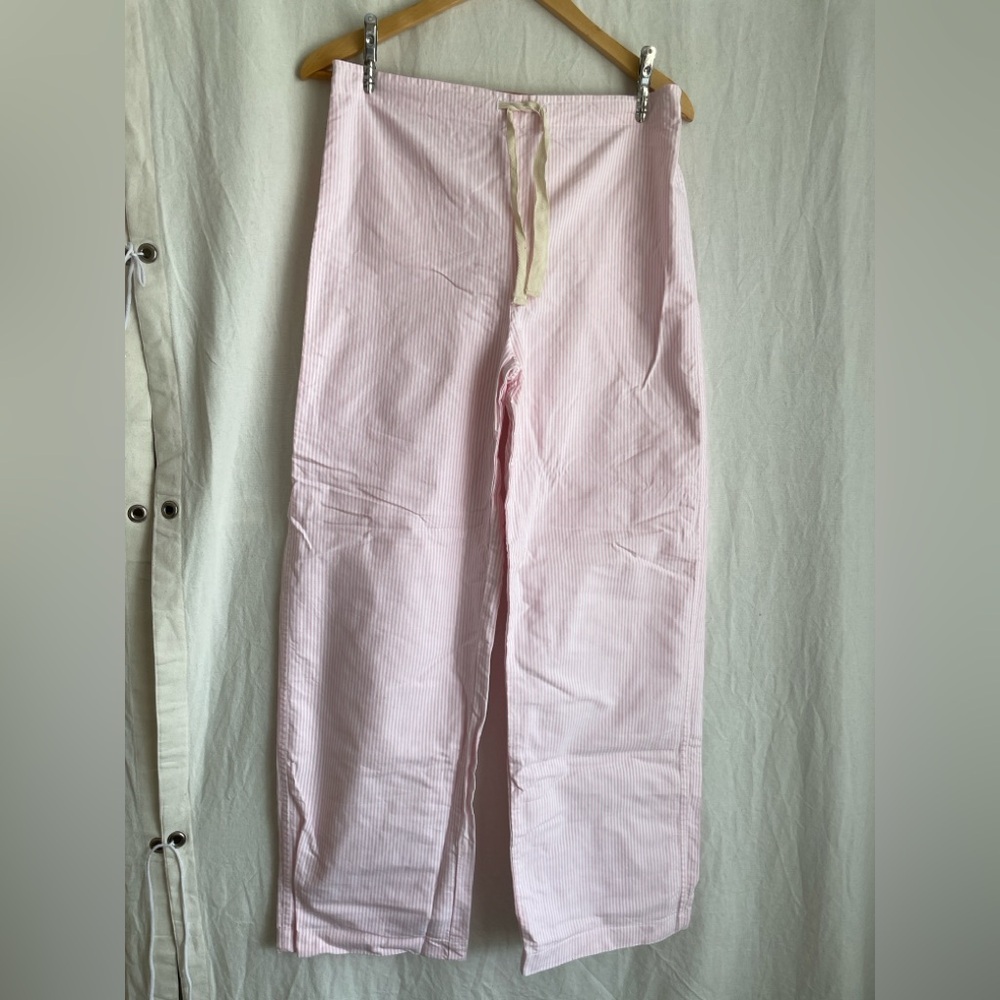 THE SLEEP SHIRT Lounge Pant Pink Oxford Stripe